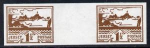 Jersey 1943-44 Occupation 1.5d brown imperf inter-paneau ...