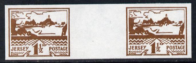 Jersey 1943-44 Occupation 1.5d brown imperf inter-paneau ...