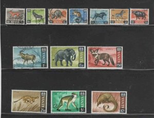 KENYA #20-35 1966-69 ANIMLAS F-VF USED