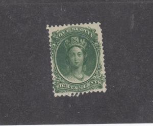 NOVA SCOTIA  REF# KM1 # 11 FVF-MNH 81/2cts  QUEEN VICTORIA GREEN CAT VALUE $30