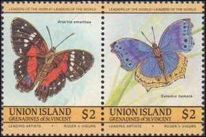 St. Vincent Grenadines - Union Island #194-194, Complete Set, Pairs, 1985, Bu...