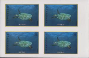 O) 1998 HONDURAS,IMPERFORATE,REPTILE- HAWKSBILL TURTLE CRITICALLY ENDANGERED-CHE 