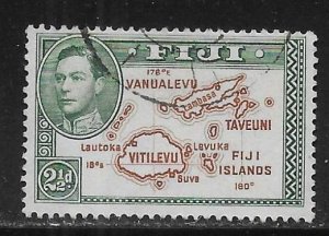 Fiji 134b 2 1/2d Map single Used