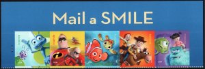 SC#4677-81 (45¢) Disney-Pixar Characters Header Strip of Five (2012) SA