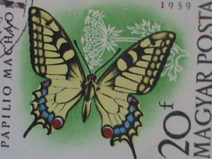 HUNGARY STAMP- COLORFUL BEAUTIFUL LOVELY BUTTERFLY JUMBO LARGE CTO STAMPS-VF