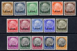 Germany - Occupation of Alsace 1940 Hindenburg set of 16 ...