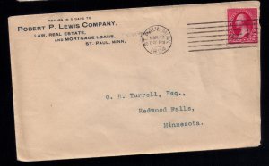 US Sc # 220 Postal Cover 1894 St.Paul MN To Redwood Falls Mn F-VF