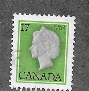 Canada #789 17c Queen elizabeth  (U) CV $0.25