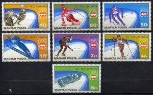 Hungary 1975 Sc#2394/2400 Innsbruck Olympics Set (7) PERFORATED MNH