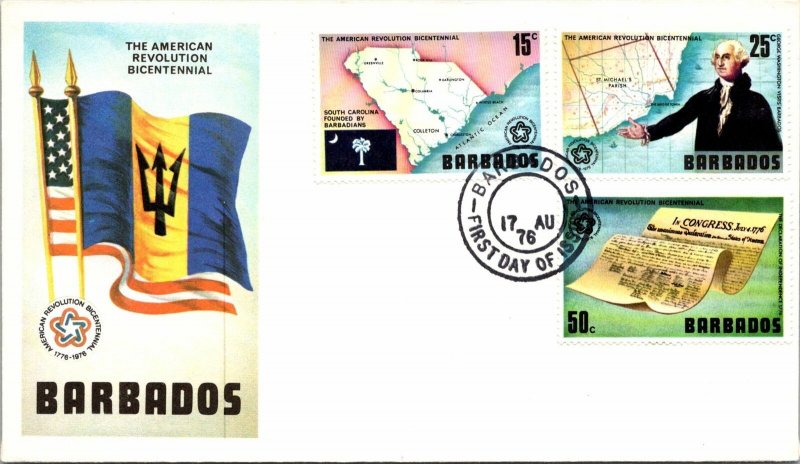 Barbados FDC 1976 - American Revolution Bicentenial - F28892