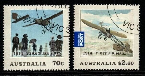 AUSTRALIA SG4190/1 2014 CENTENARY OF FIRST AIR MAIL FINE USED