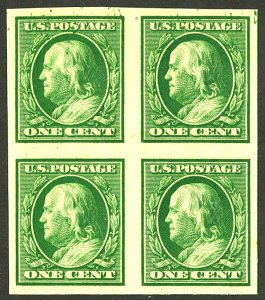 U.S. #383 MINT BLOCK OF 4 OG HR