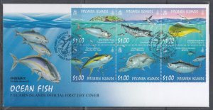 Pitcairn Is. Scott 664 FDC - Ocean Fish