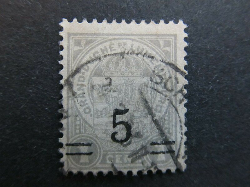 A4P27F107 Letzebuerg Luxembourg 1916-24 surch 5c on 1c used