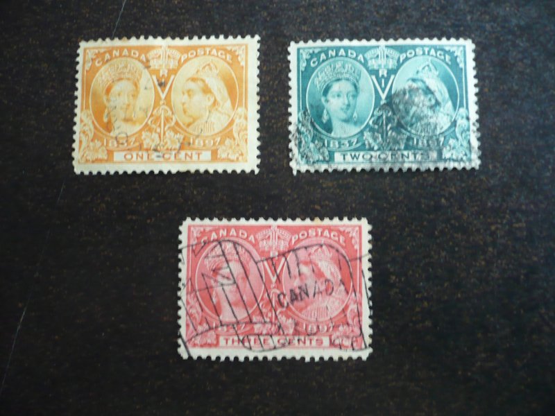 Stamps - Canada - Scott# 51-53 - Used Part Set of 3 Stamps