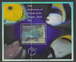 BRITISH INDIAN OCEAN TERR M/S ANNIV OF FRIENDS OF THE CHAGOS REF PMS1 MNH