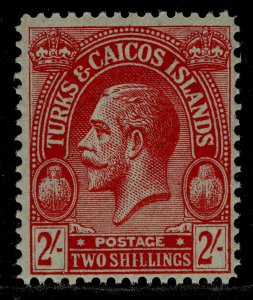 TURKS & CAICOS ISLANDS GV SG174, 2s red/emerald, NH MINT. Cat £21. 