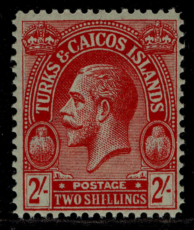 TURKS & CAICOS ISLANDS GV SG174, 2s red/emerald, NH MINT. Cat £21.