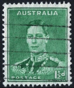 Australia SC#181B 1½d King George VI (1941) Used