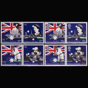 AUSTRALIA 1988 - Scott# 1082-5+GB1222-5 Bicent. Set of 8 NH