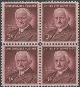 Scott # 1062 - US Block Of 4 - George Eastman - MNH -1954