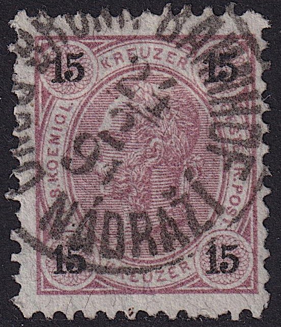 Austria - 1890 - Scott #57 - used - BRÜNN BAHNHOF pmk Czech Republic