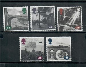 G.B 1994 COMMEMORATIVES  SET STEAM RAILWAYS USED  h 291220