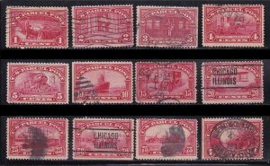 US Parcel Post Q1o t Q12, Used