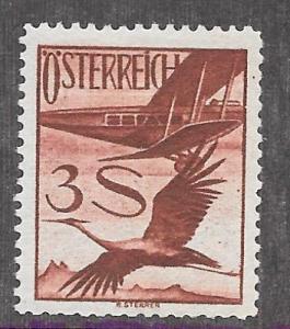 AUSTRIA Scott #C29 Mint 3S Airplane Passing Crane Airmail stamps 2017 CV $52.50