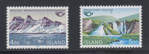Iceland    #571-72      mnh     cat $2.40