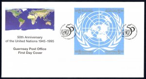 Guernsey Sc# 559 FDC 1995 United Nations