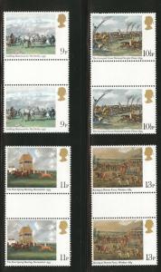 Great Britain Scott 893-6 MNH** 1979 Derby gutter pairs