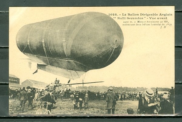 GREAT BRITAIN  1928 NULLI SECUNDUS AIRSHIP over LONDON NICE POST CARD