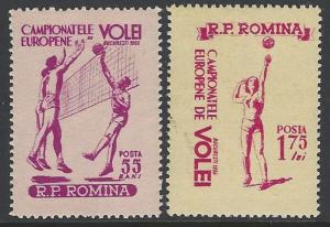 Romania 1955 Volleyball VF MNH (1034-5)