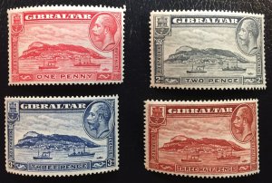 Gibraltar #96,97,98,99 MNH OG VF - Rock of Gibraltar One Penny (Complete Set)