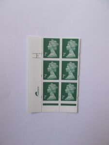 Harrison Hare 2p OFNP/PVA Machin Cylinder Block of 6 (Cyl 1 no dot p47) U/M