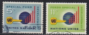 United Nations - New York # 137-138, Special Fund Development , Used, 1/3 Cat.