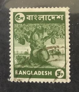 Bangladesh 1976-77 Scott 95 used - 5p, Jack Fruits tree