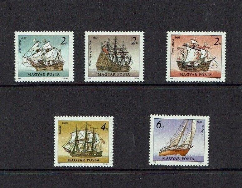 Hungary: 1988, Ships,  MNH set