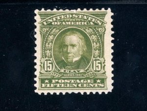 USAstamps Unused FVF US Serie of 1903 Henry Clay Scott 309 OG MLH SCV $185