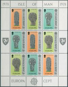 Isle of Man 1978 SG133-135 Europa Crosses sheet MNH