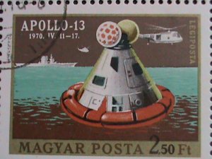 HUNGARY-1970 APOLLO-13- RETURN TO THE EARTH-CTO-S/S VF- WE SHIP TO WORLD WIDE