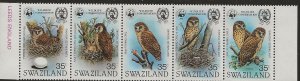 Swaziland  405  1982 strip 5 VF Mint  NH