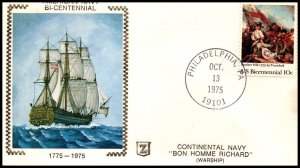 US American Navy Bicentennial Bon Homme Richard Warship 1975 Zaso Cover