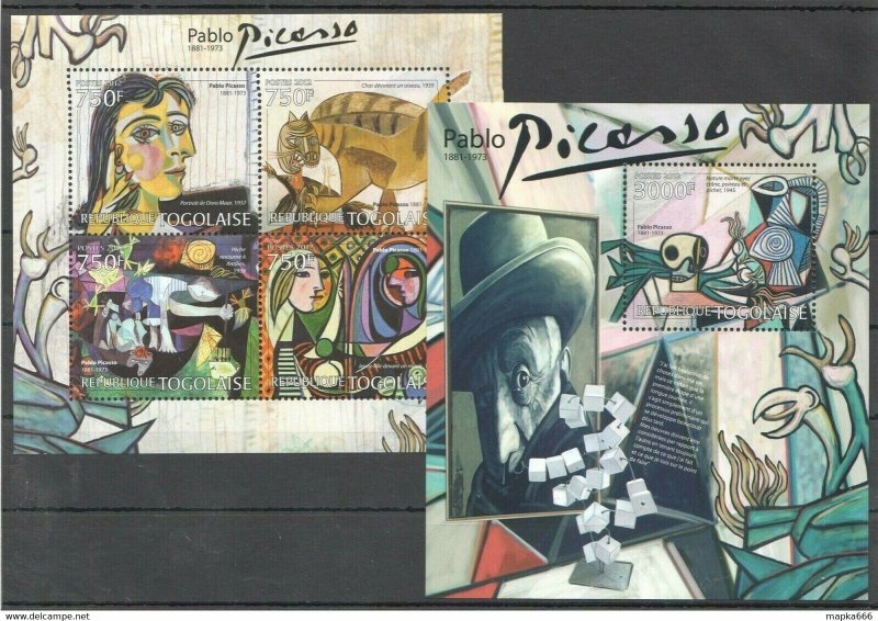 2012 Togo Art Famous Paintings Pablo Picasso Bl+Kb ** Tg820