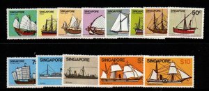 SINGAPORE SG364/76 1980 SHIPS MNH