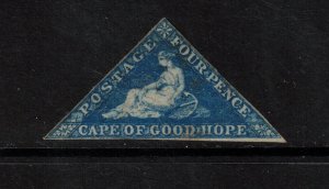 Cape Of Good Hope #4e Mint Fine+ Original Gum Hinged Bright Blue