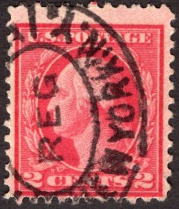 1917, US 2c, Washington, Used, New York REG cancel, Sc 499