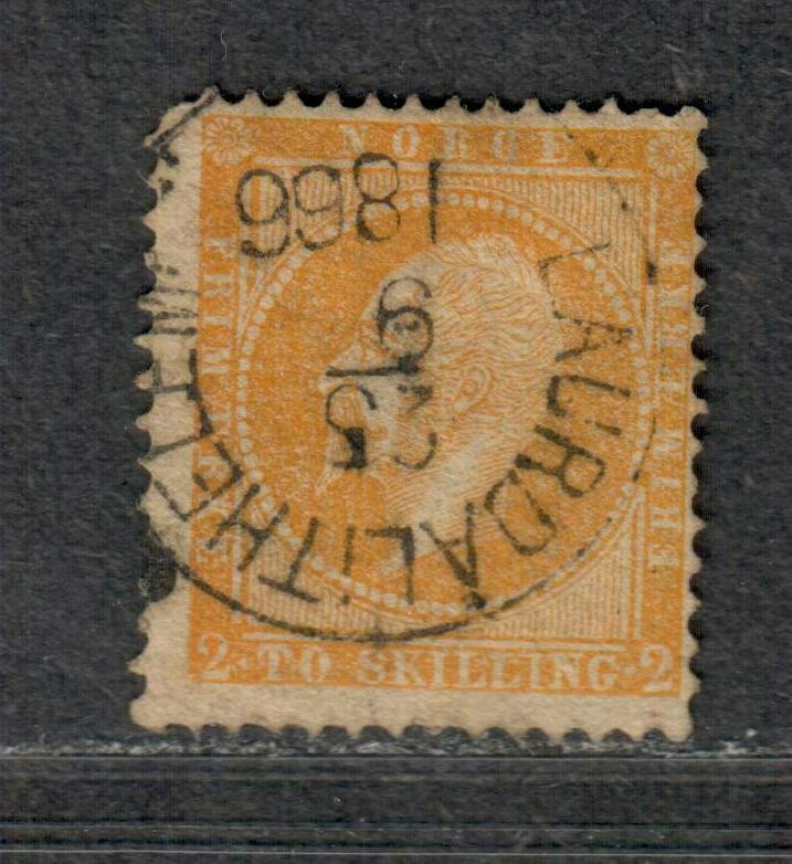 Norway Sc#2 Used/F, Cv. $150