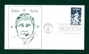 Sc. 2046 Babe Ruth / Baseball FDC - J.P. Roberts